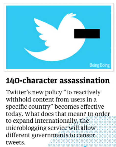 Twitter passará a permitir que governos censurem seu conteúdo